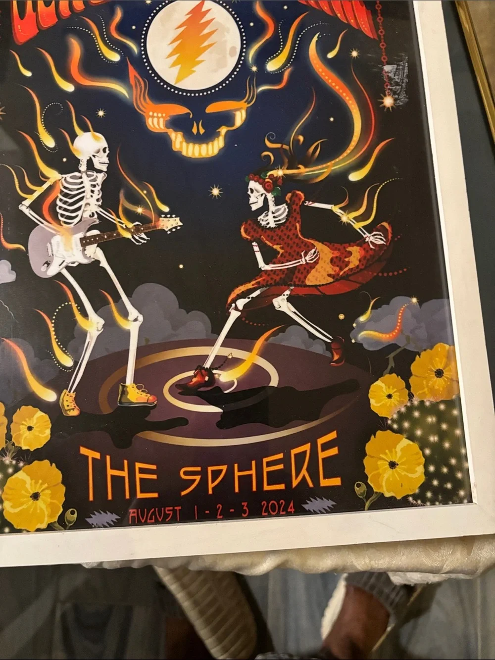 Framed Wall Art - Yellow & Black Concert Poster